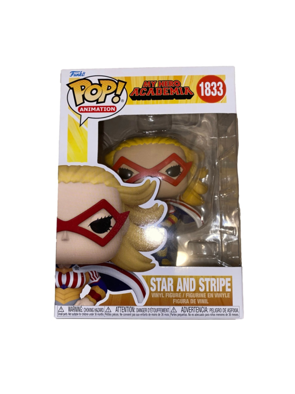 Funko Pop! My Hero Academia Star and Stripe Action Figure Yellow Red 1833